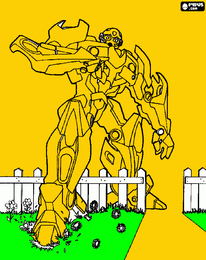Bumble bee coloring page