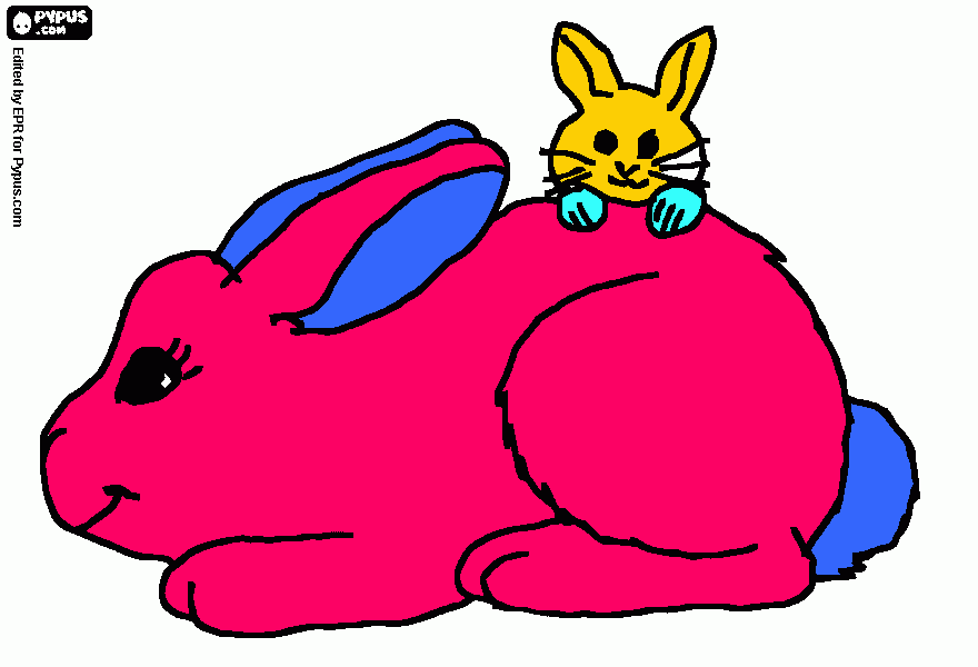 bunny coloring page