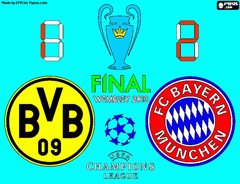 bvb vs bayern coloring page