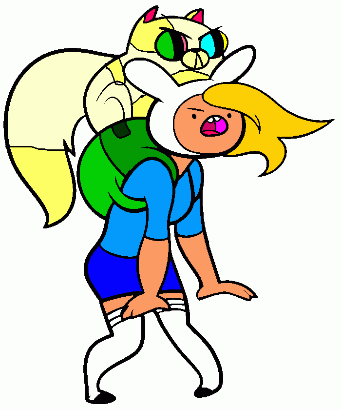 Cake the cat and Fiona coloring page