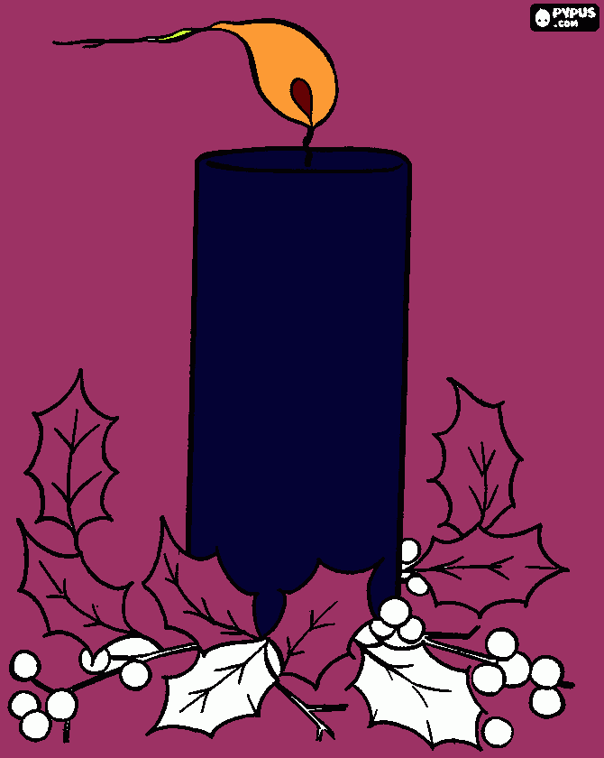 Candle coloring page