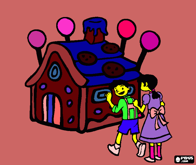 candy house coloring page