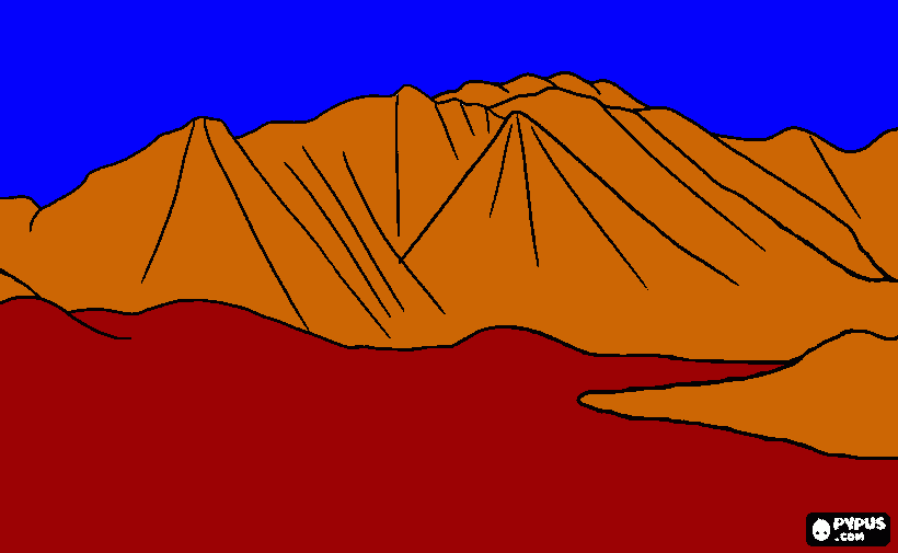 canyon mountion  coloring page