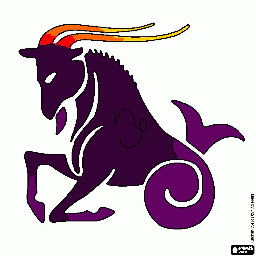 Capricorn coloring page