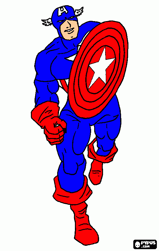 captain america coloring page