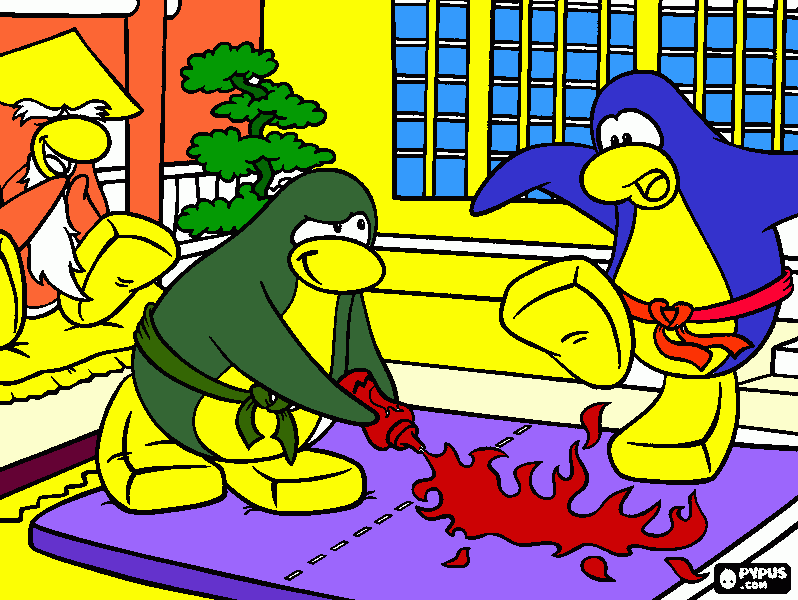 card jitsu coloring page