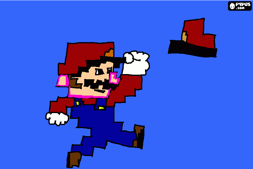 Cas Mario Drawing 6 coloring page