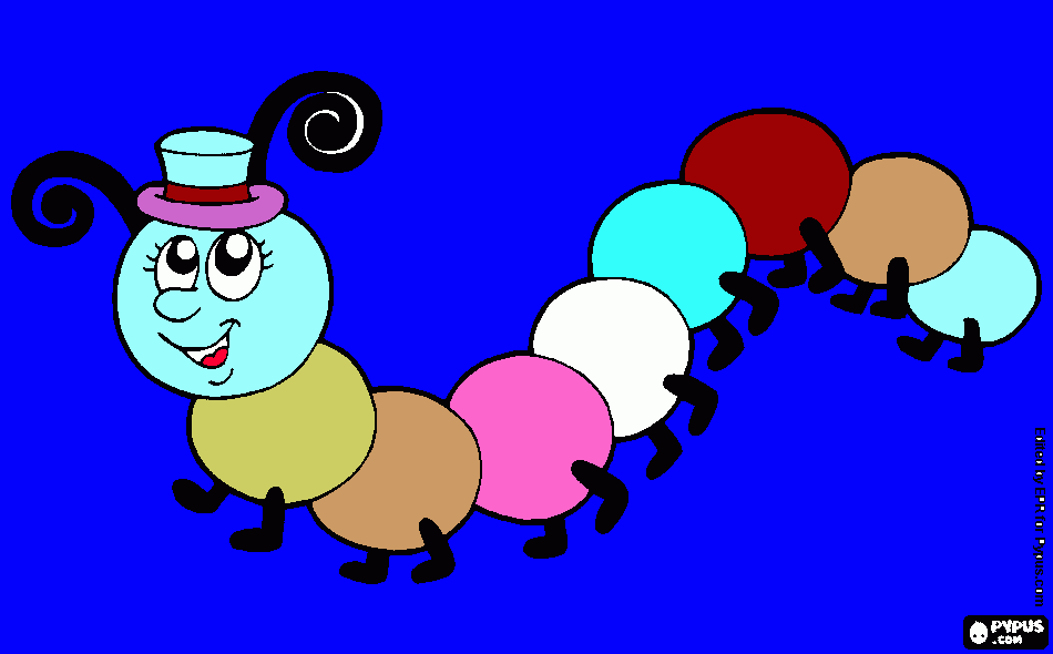 catipillar coloring page