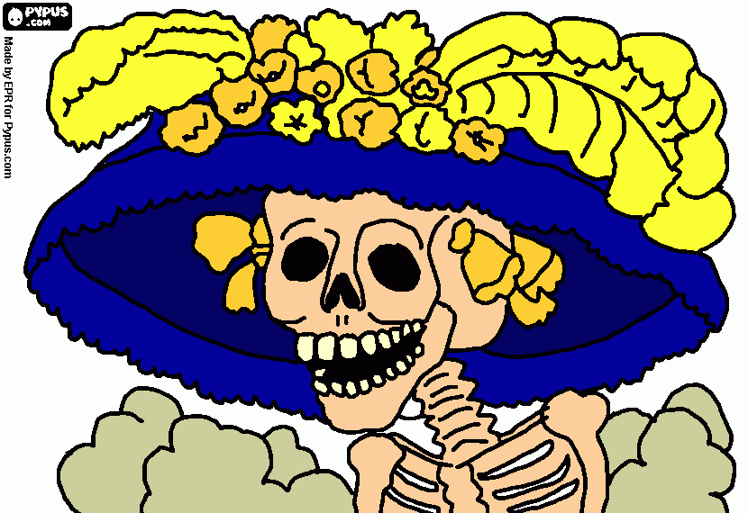 Catrina coloring page