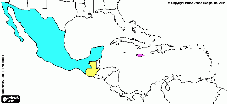 Central America coloring page