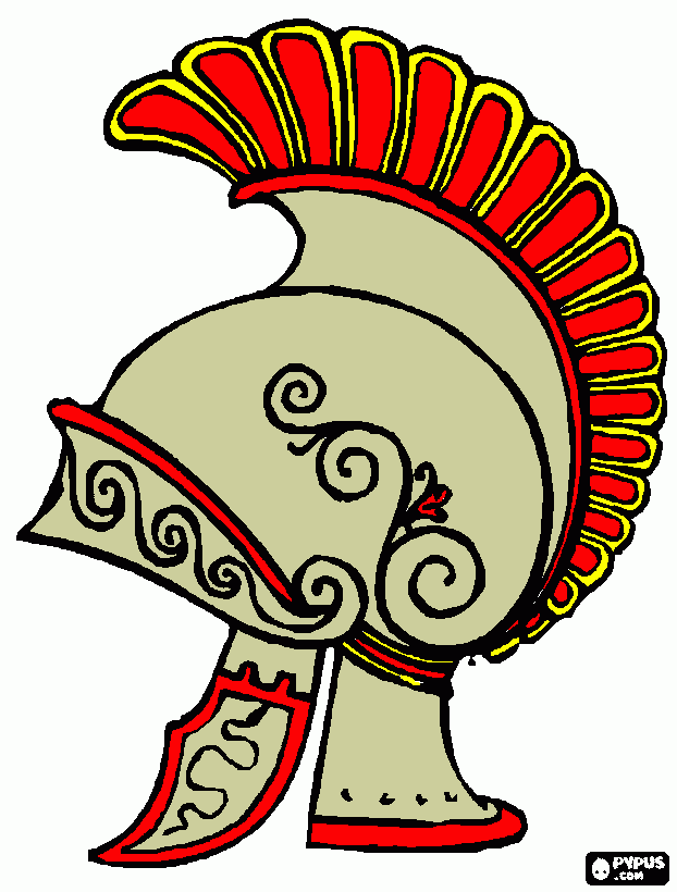 Centurion helmot...please print coloring page