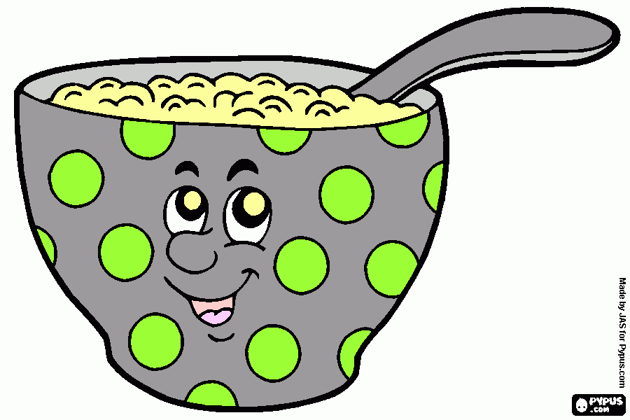 cereal coloring page