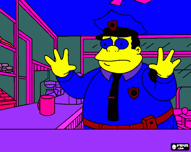 Chelf wiggum coloring page