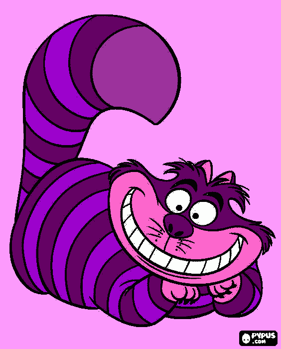 Cheshire Cat (Pin the Grin) coloring page