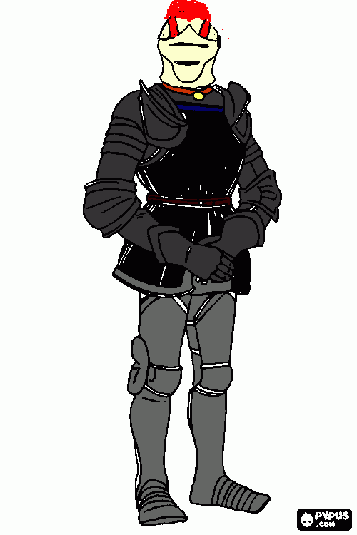 chevalier coloring page