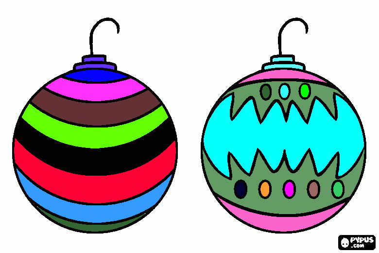 Chrismas tree decorations  coloring page
