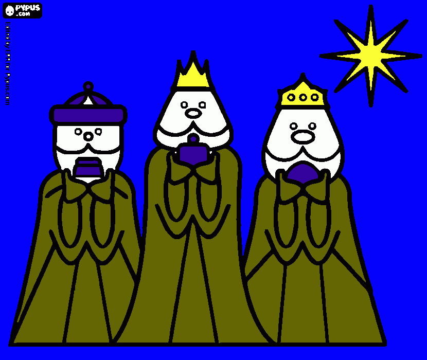 christmas picture    (The Three Magi from the East coloring page