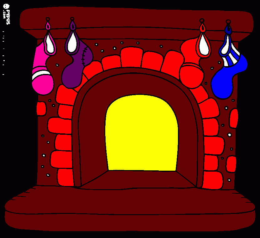 christmas time at night coloring page