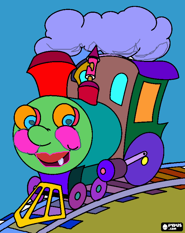 chu chu train  coloring page