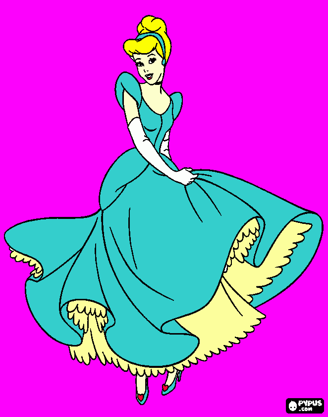 cinderala coloring page