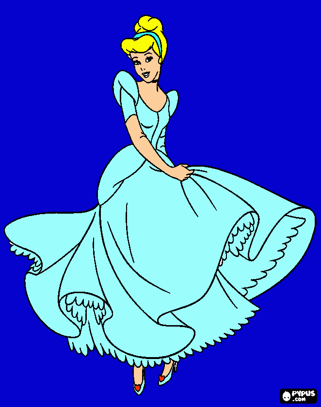 cindrella coloring page
