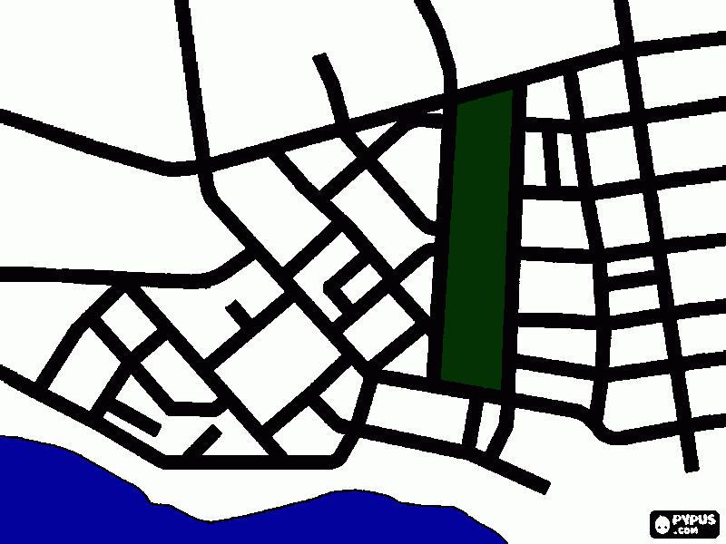 City map coloring page