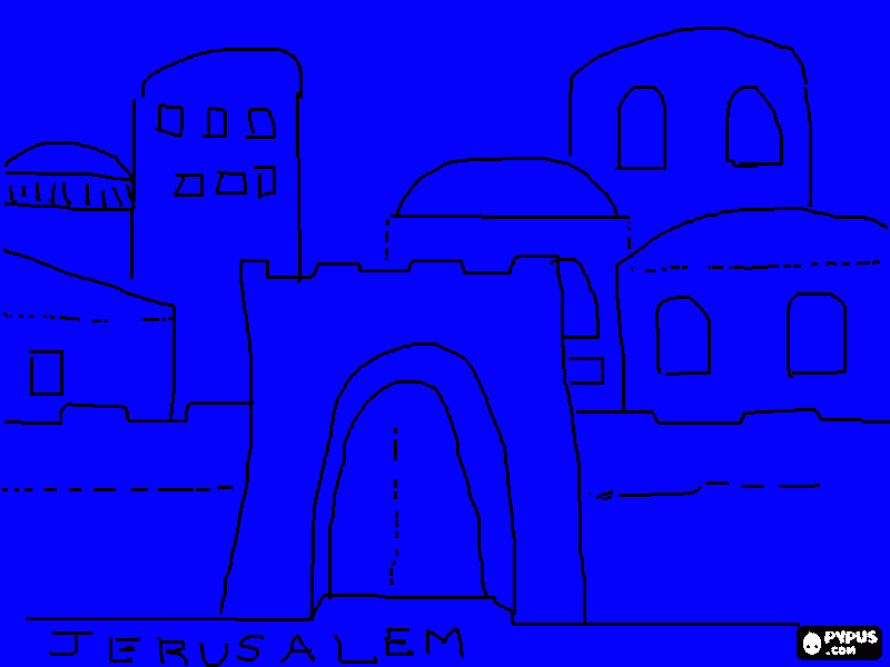 city of Jerusalem coloring page
