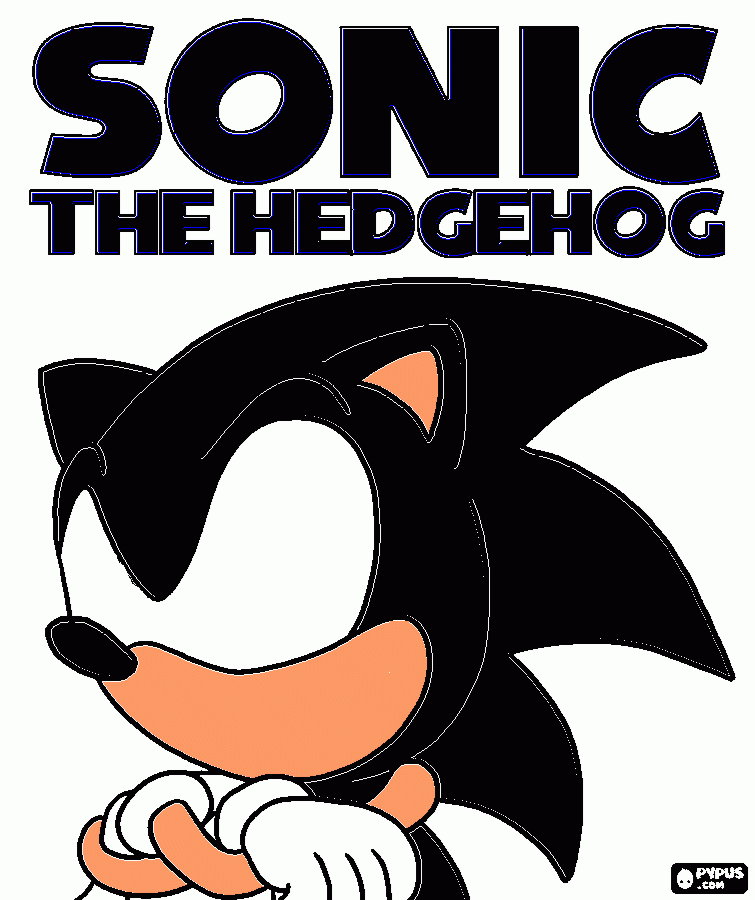 classic dark super sonic coloring page
