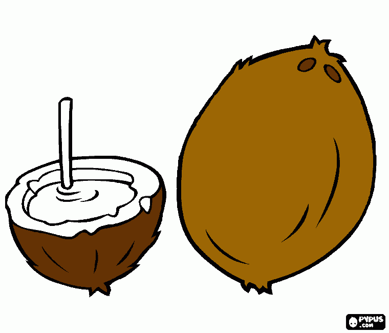 coconut coloring page