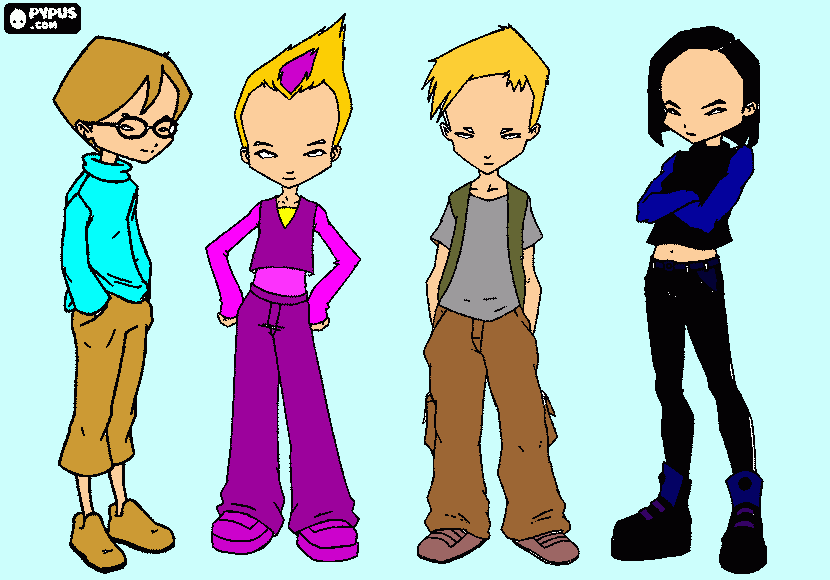 code lyoko students coloring page