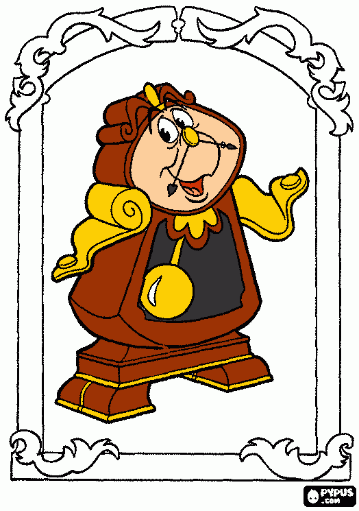 cogsworth coloring page