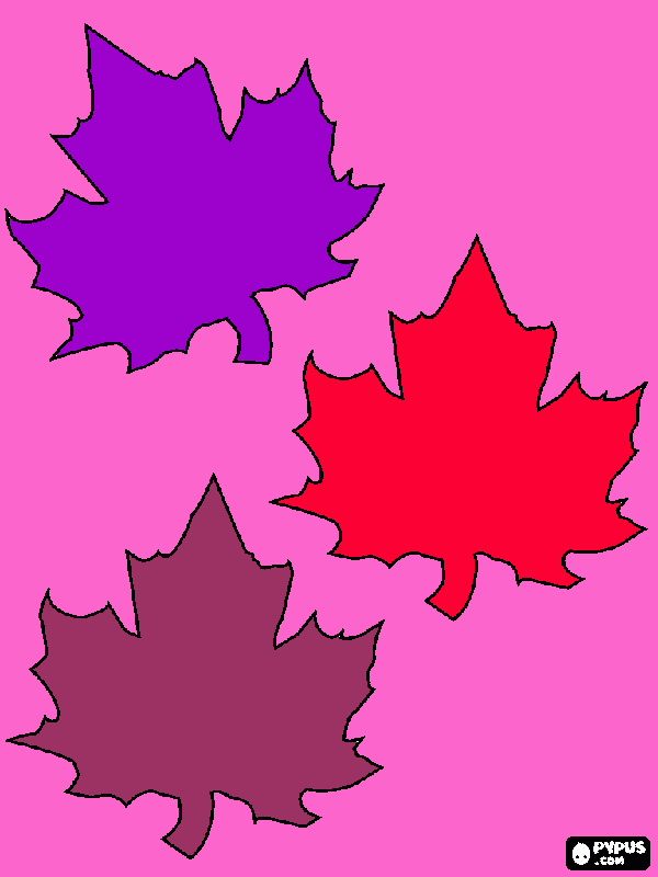 coloring leaves coloring page