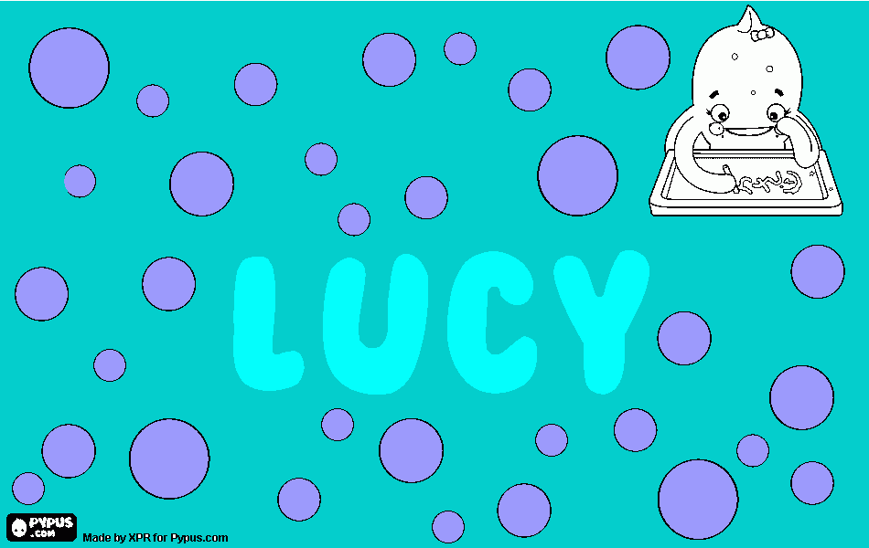 coloring Lucy name coloring page