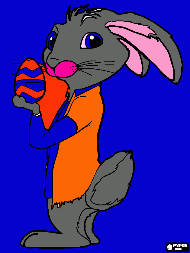 conejito de pascua coloring page