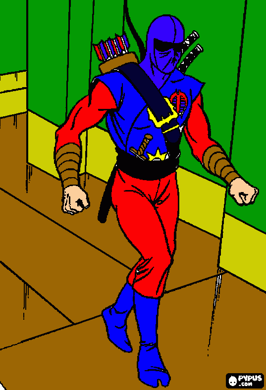 cool ninja coloring page