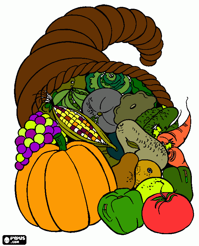Cornicopia coloring page