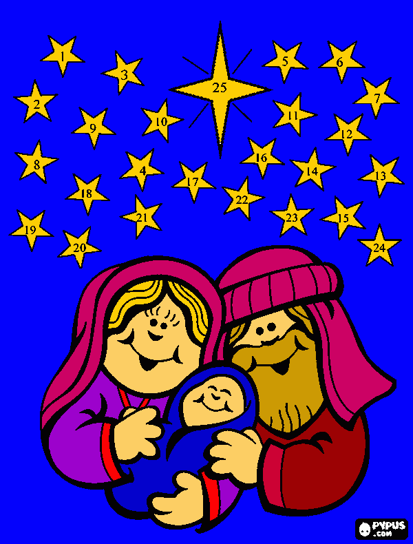 countdown christmas calender coloring page