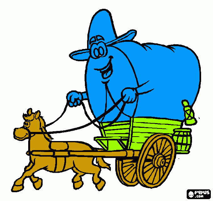 Covered Wagon U Coloring Page Printable Covered Wagon U