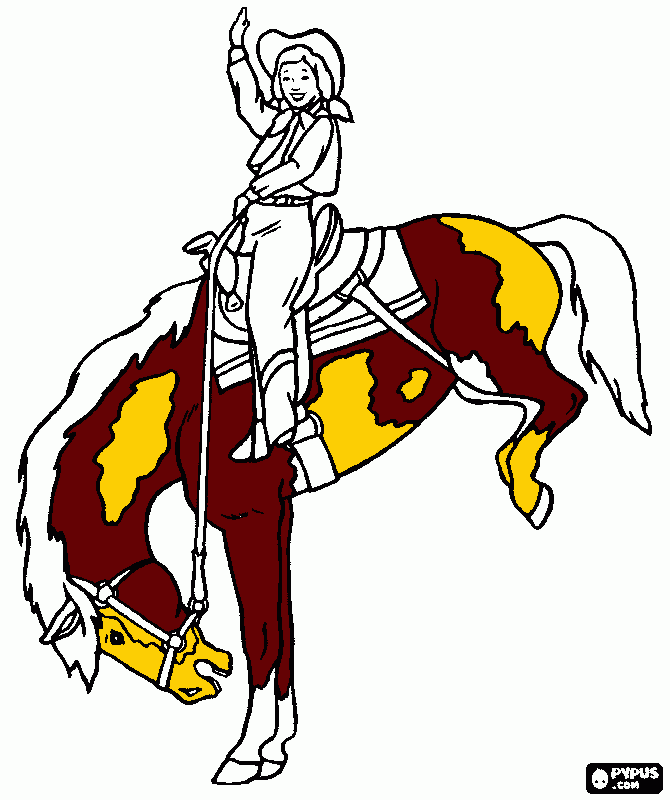 cowboy coloring page