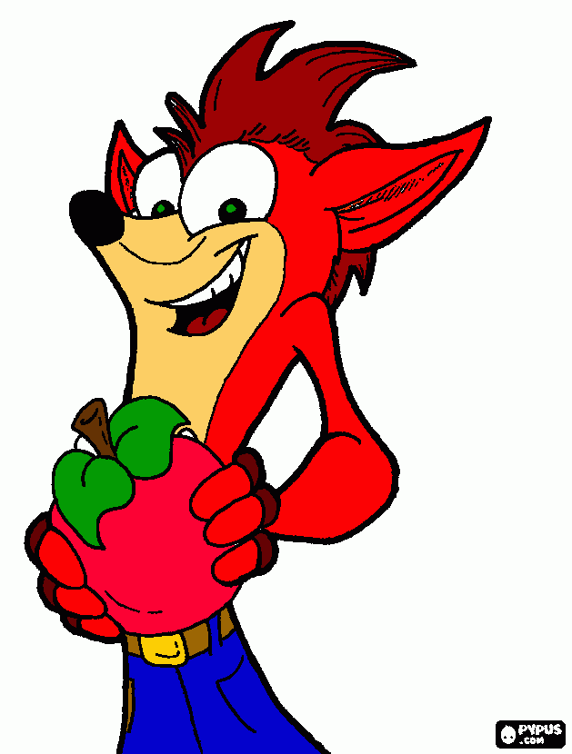 crash bandicoot coloring page