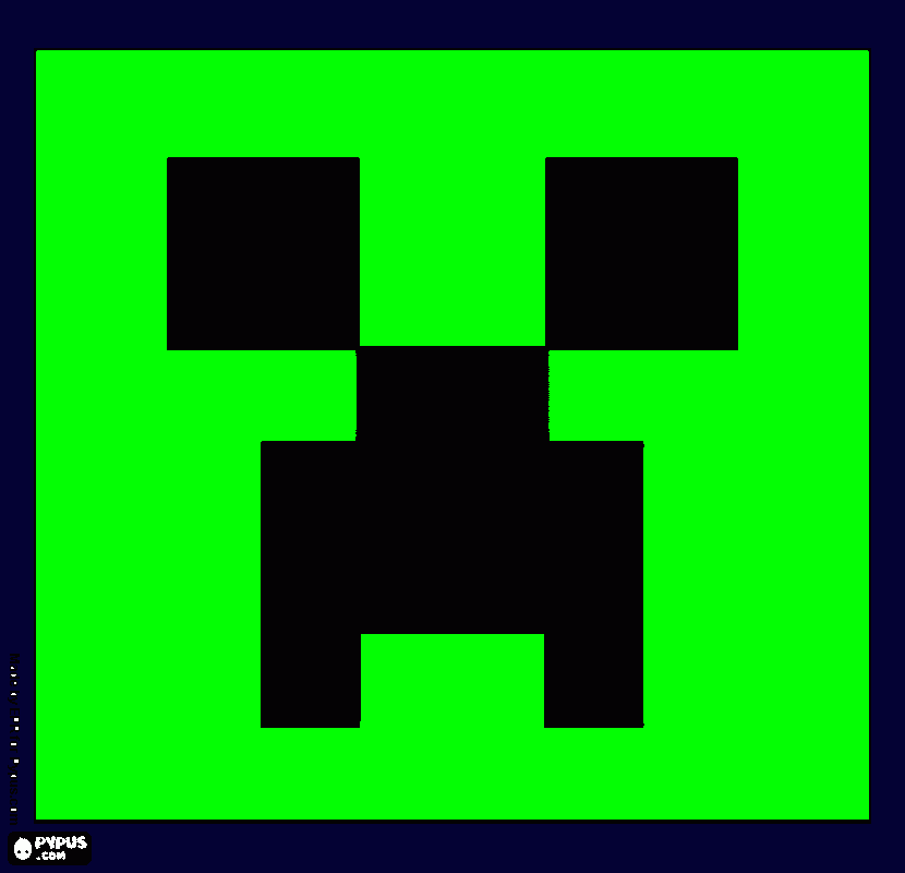 Creeper Face coloring page