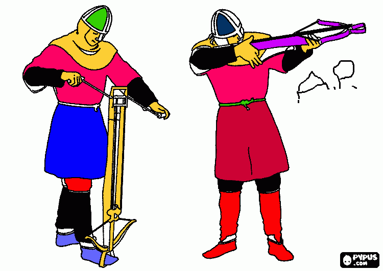 crossbow coloring page
