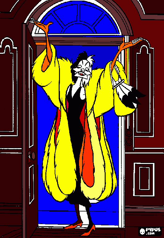 cruella coloring page