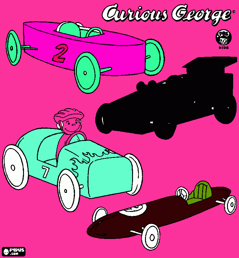 curious george 7 coloring page