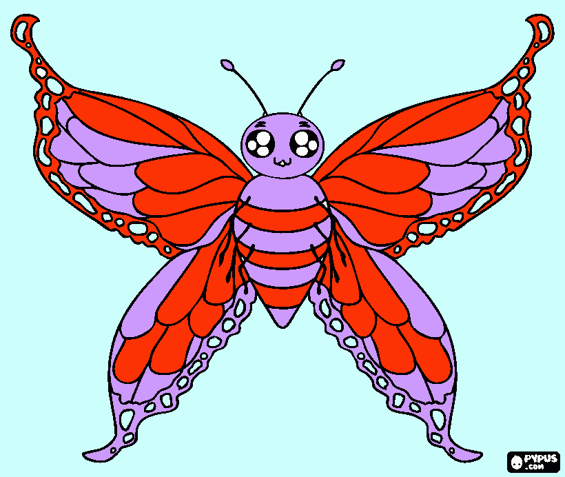 cute butterfly coloring page