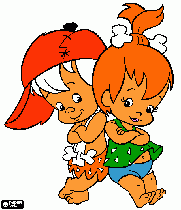 cute flintstones picture I colred it coloring page
