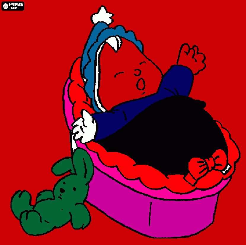 Cute little baby coloring page