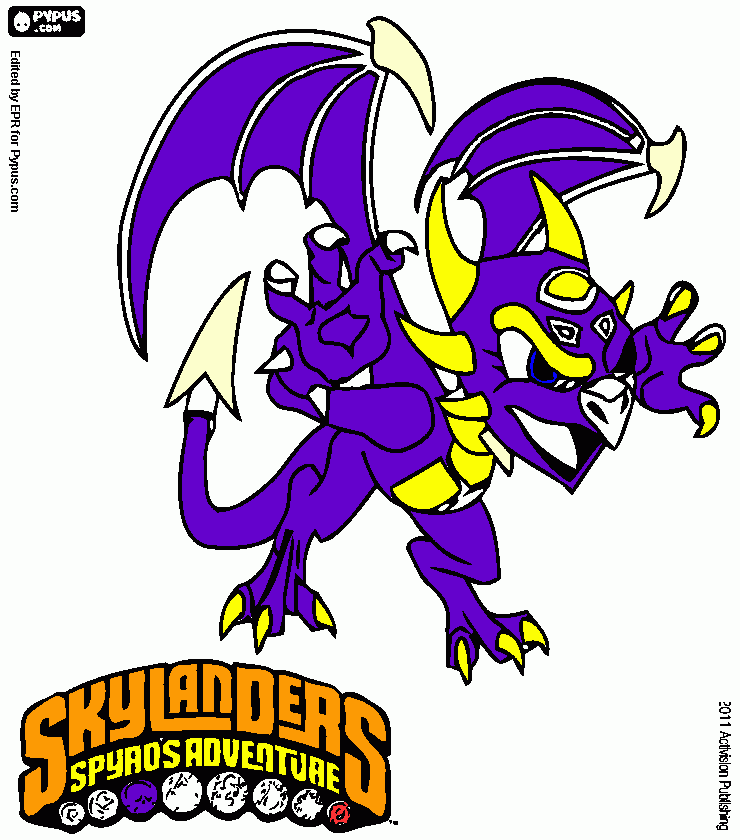 Cynder the Dragon coloring page