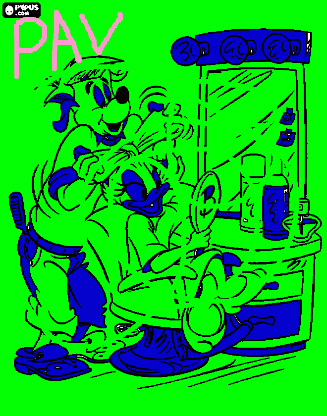 Daisy Duck In The Beuty Salon coloring page