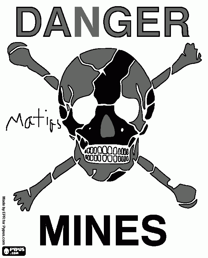 danger  coloring page